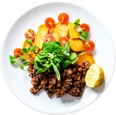 Black Buns Burger Platter